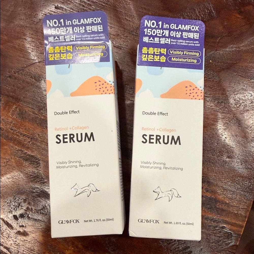 Set of Two Vials: Glamfox Retinol + Collagen Double Effect Transformative Serum - Picture 3 of 3